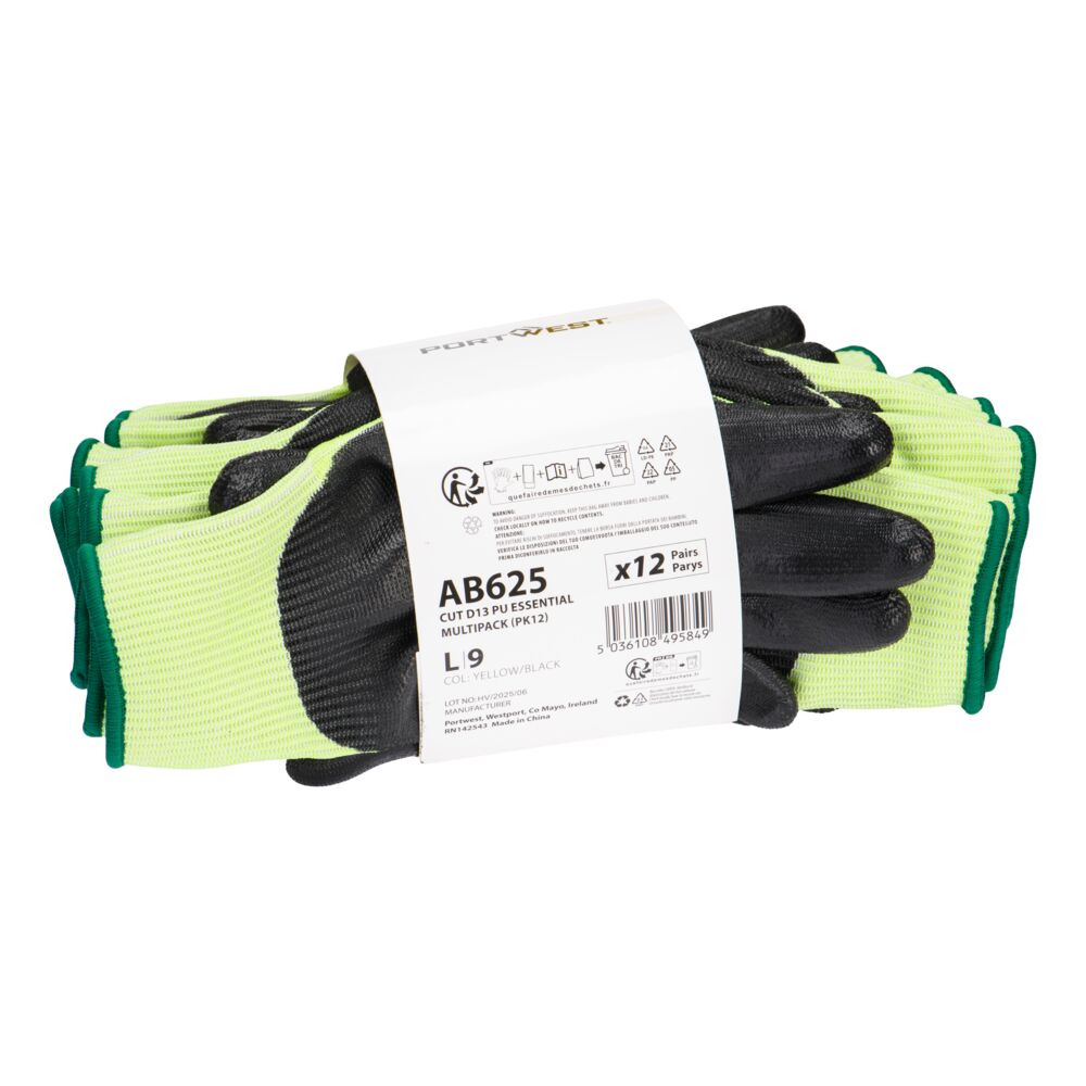 Rękawice antyprzecięciowe D13 PU Essential Multipack (PK12)