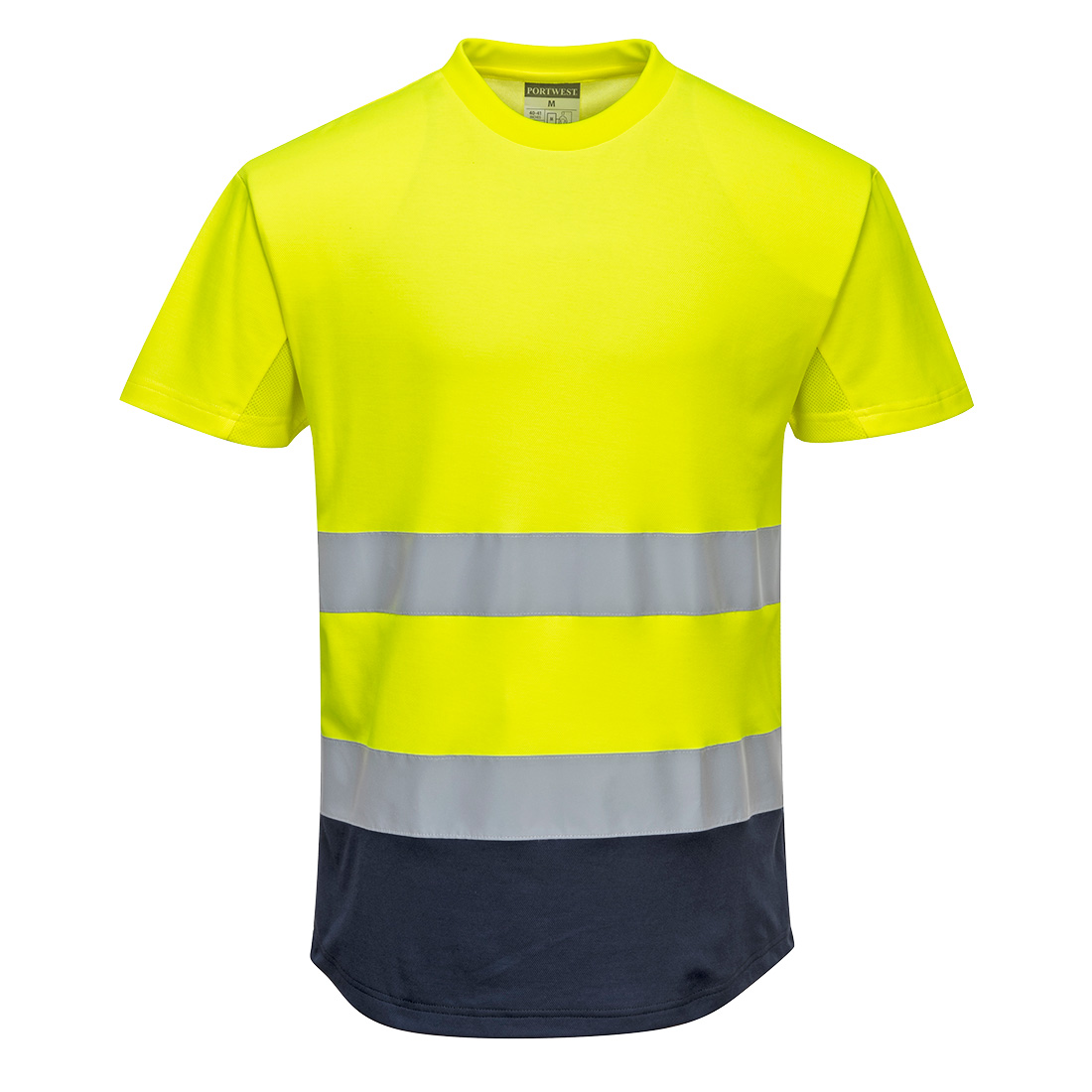 Dwukolorowy t-shirt siatkowy - obrazek 2