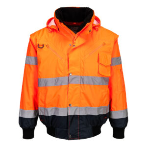 Kontrastowa kurtka ostrzegawcza Bomber 3 w 1