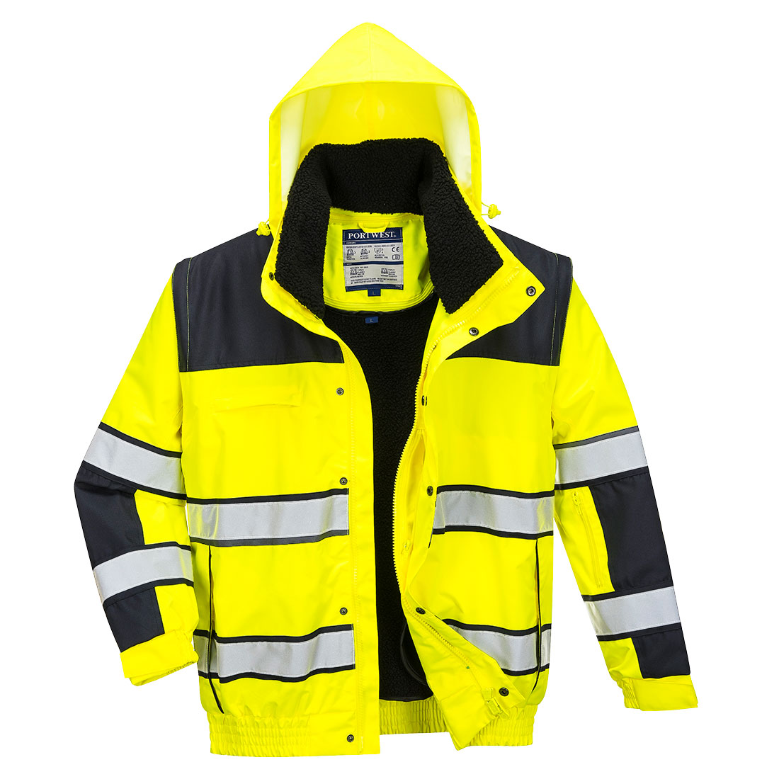 Ostrzegawcza kurtka zimowa Bomber 3 w 1 - obrazek 2