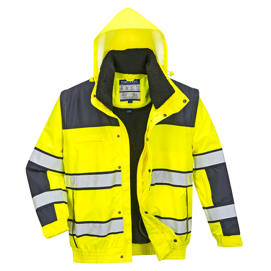 Ostrzegawcza kurtka zimowa Bomber 3 w 1 - obrazek 3