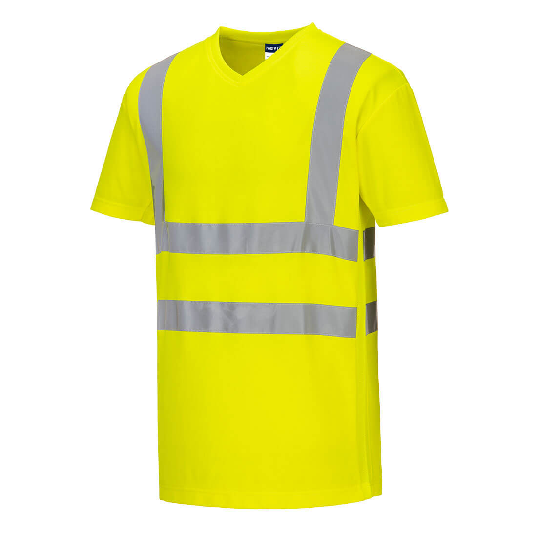 T-SHIRT W SEREK ZE WSTAWKAMI Z SIATKI - obrazek 2